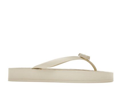 Gucci Chevron Thong Sandal White Rubber