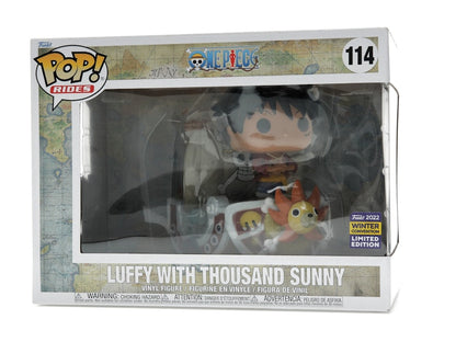 Funko Pop! Rides One Piece Luffy with Thousand Sunny 2022 Winter Convention Exclusive Figure #114