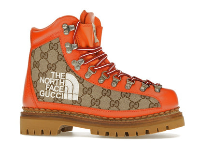 Gucci x The North Face Canvas Leather Boot Beige Orange (Women's)