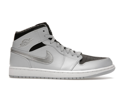 Jordan 1 Mid Pure Platinum Metallic Silver