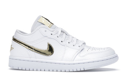Jordan 1 Low White Metallic Gold (Women's)