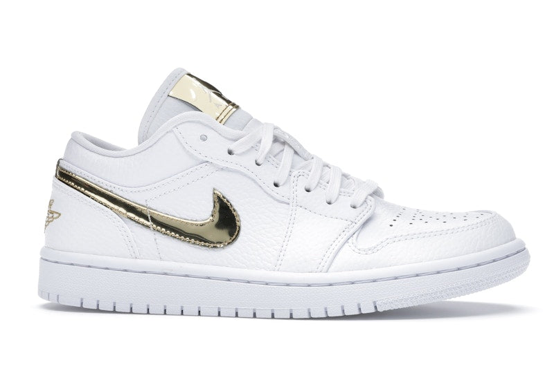 Jordan 1 Low White Metallic Gold (Women's)