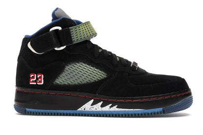 Jordan AJF 5 Black Blue Ribbon Varsity Red