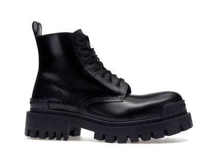 Balenciaga Strike 20mm Lace Up Boot Black