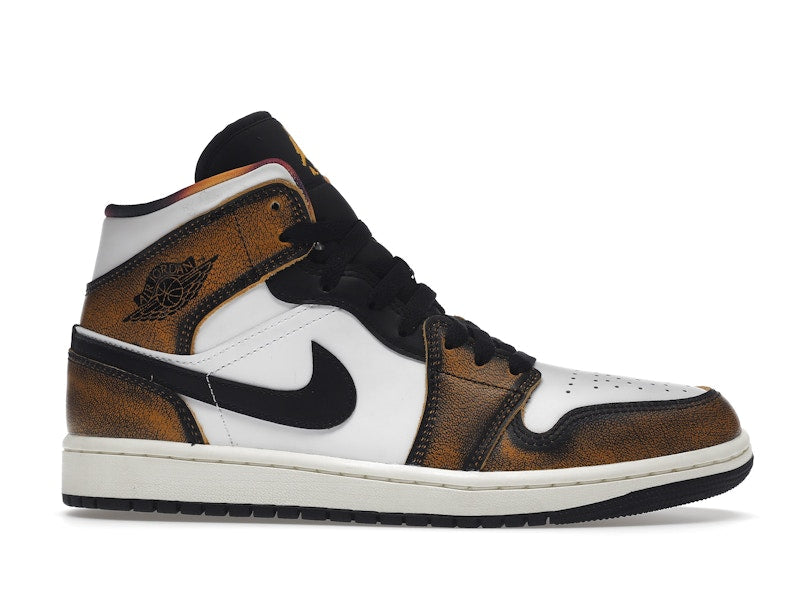 Jordan 1 Mid SE Orange Wear Away
