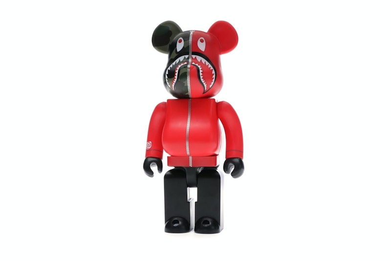 Bearbrick A Bathing Ape 1st Camo Shark 400% Red