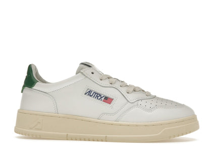 Autry Medalist Leather Low White Green