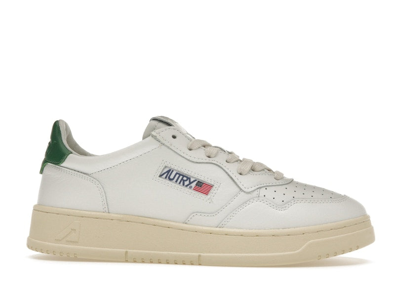 Autry Medalist Leather Low White Green