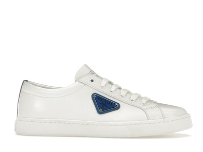 Prada Court Sneaker White Blue Leather (Women's)