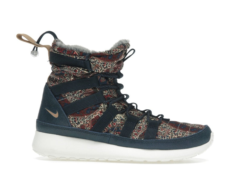 Nike Roshe Run Hi Sneakerboot QS Liberty of London Armory Navy (Women's)