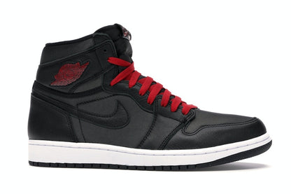Jordan 1 Retro High Black Satin Gym Red