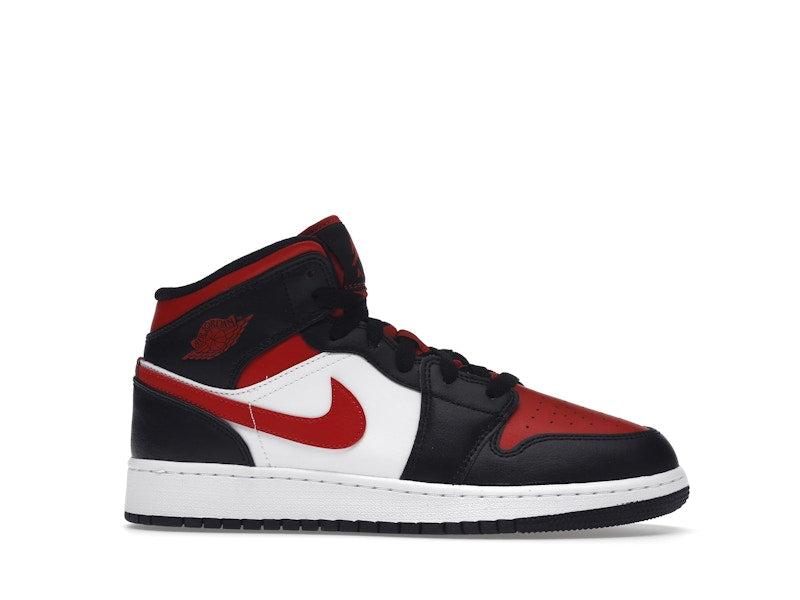 Air Jordan 1 Mid Black Fire Red (GS)