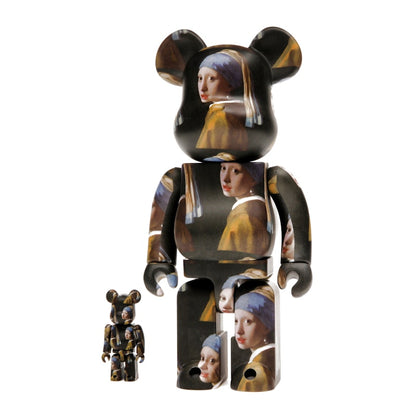 Bearbrick Johannes Vermeer (Girl with a Pearl Earring) 100% & 400% Set