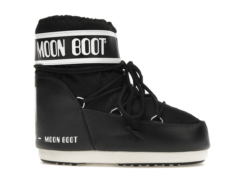 Moon Boot Icon Low Nylon Boot Black White