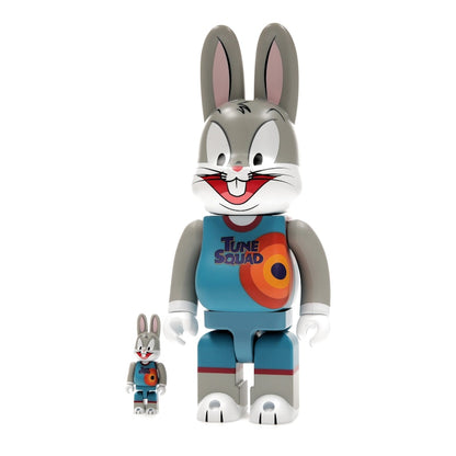 Bearbrick x Space Jam: A New Legacy Rabbrick Bugs Bunny 100% & 400% Set Grey