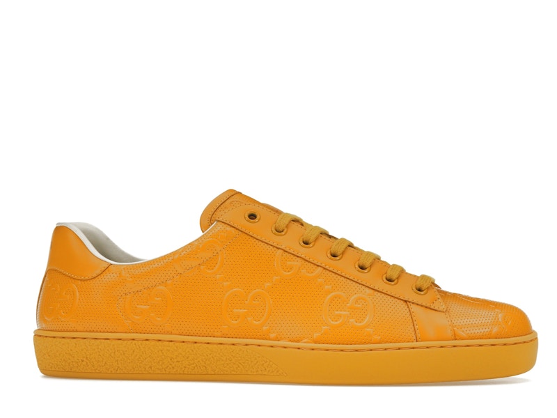 Gucci Ace GG Embossed Yellow