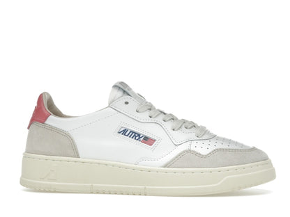 Autry Medalist Leather Low White Tearose Beige (Women's)