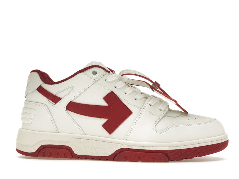 OFF-WHITE Out Of Office OOO Low Tops White Red White Tag