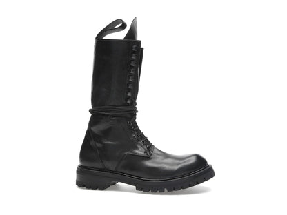 Rick Owens Army Laced Boot Black
