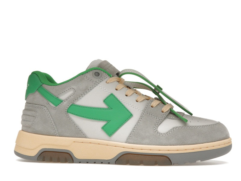 OFF-WHITE Out Of Office OOO Low Tops Light Grey Green