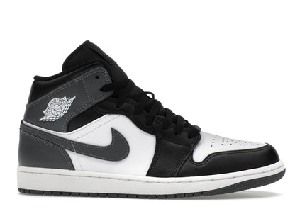Jordan 1 Mid Black White Iron Grey