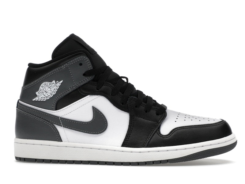 Jordan 1 Mid Black White Iron Grey