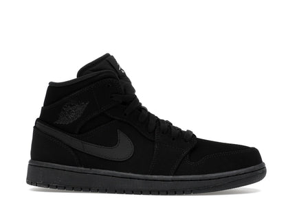 Jordan 1 Mid Black Black White