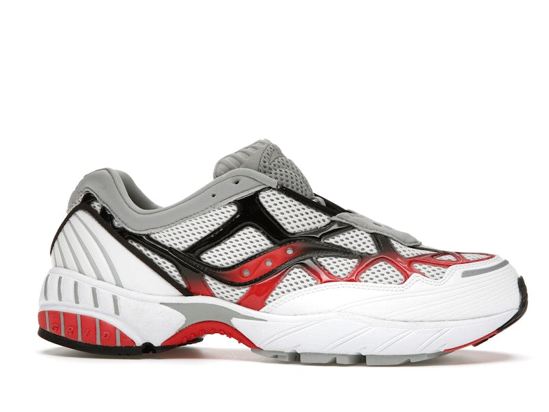 Saucony Grid Web White Grey Red