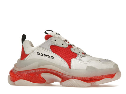 Balenciaga Triple S Clear Sole White Red