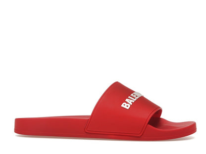 Balenciaga Pool Slide Red White
