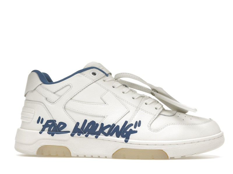 OFF-WHITE Out Of Office "OOO" Low Tops For Walking White White Dark Blue SS22