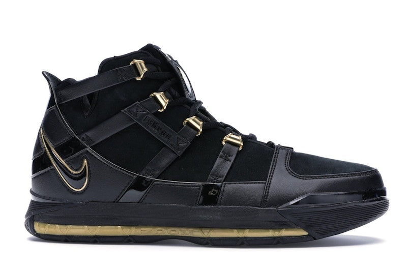Nike LeBron Zoom 3 Black Metallic Gold