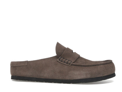 Birkenstock Naples Wrapped Suede Leather Concrete Grey