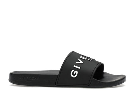 Givenchy Paris Flat Sandals Black White
