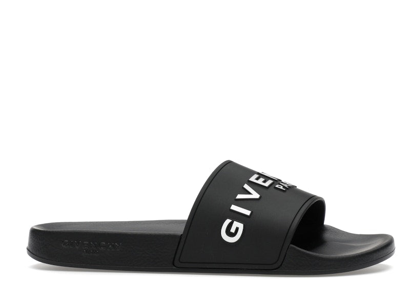 Givenchy Paris Flat Sandals Black White