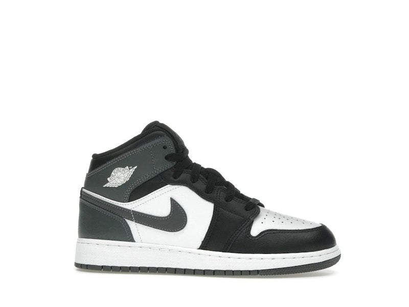 Jordan 1 Mid Black White Iron Grey (GS)