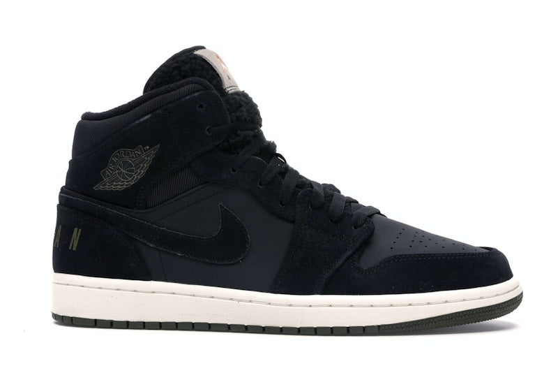 Jordan 1 Mid Black Olive Canvas