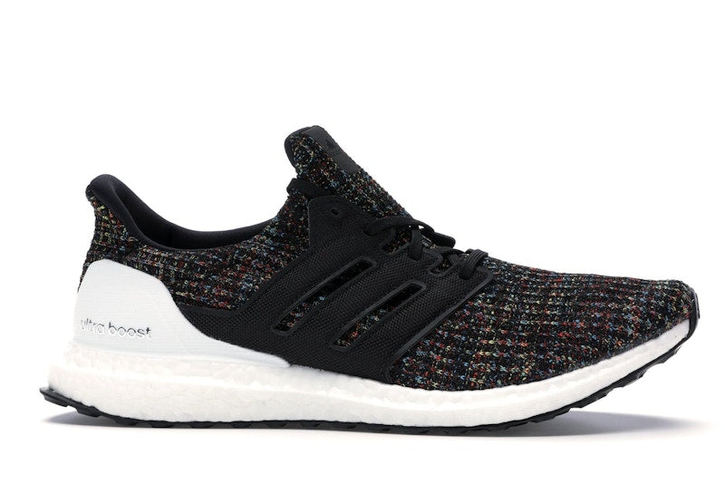 adidas Ultra Boost 4.0 Black Multi-Color White Heel Cage