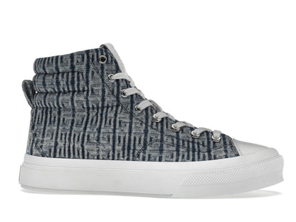 Givenchy City High Top In 4G Denim Blue White