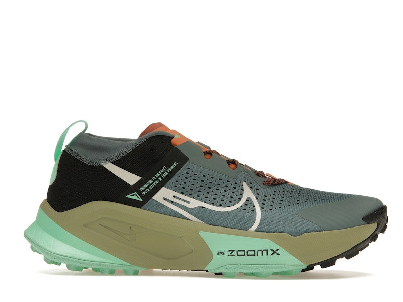 Nike ZoomX Zegama Trail Light Slate Grey Glow Green Bone Black