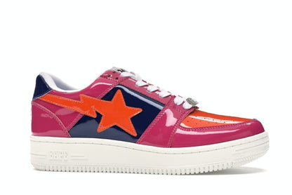 A Bathing Ape Bape Sta Low Color Block Pink Orange Navy