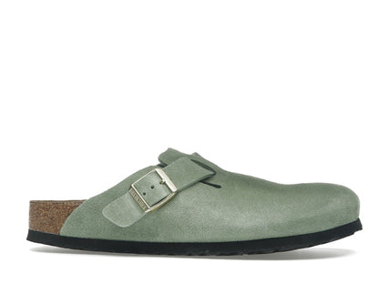 Birkenstock Boston Soft Footbed Suede Green Tea (Narrow Fit)