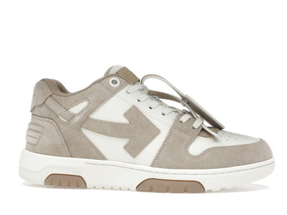 OFF-WHITE Out Of Office OOO Low Tops Beige Natural Suede