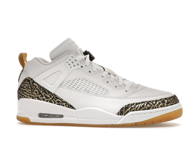 Jordan Spizike Low White Metallic Gold