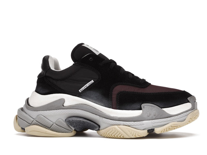 Balenciaga Triple S Black Burgundy