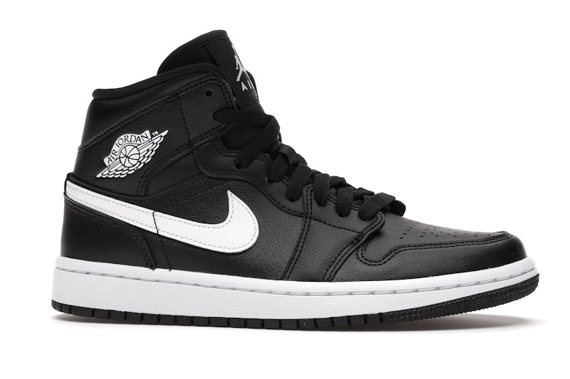 Jordan 1 Mid Black White (Women's)