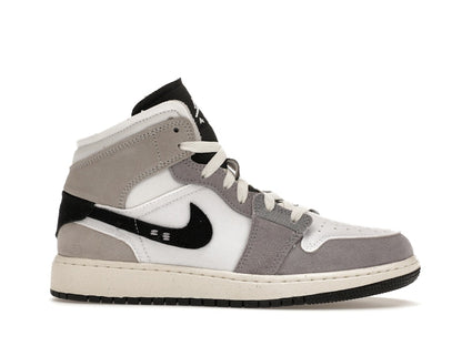 Jordan 1 Mid SE Craft White Cement Grey Black (GS)