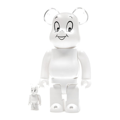 Bearbrick Casper the Friendly Ghost 100% & 400% Set White