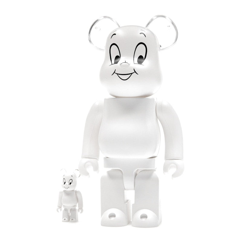 Bearbrick Casper the Friendly Ghost 100% & 400% Set White