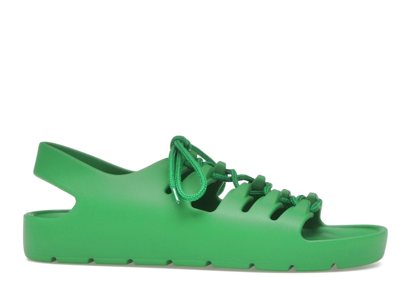Bottega Veneta Jelly Lace Up Sandal Green